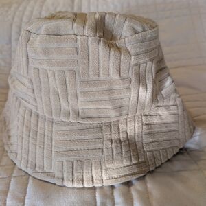 Tan Chenille Bucket Hat Unisex Sunshade